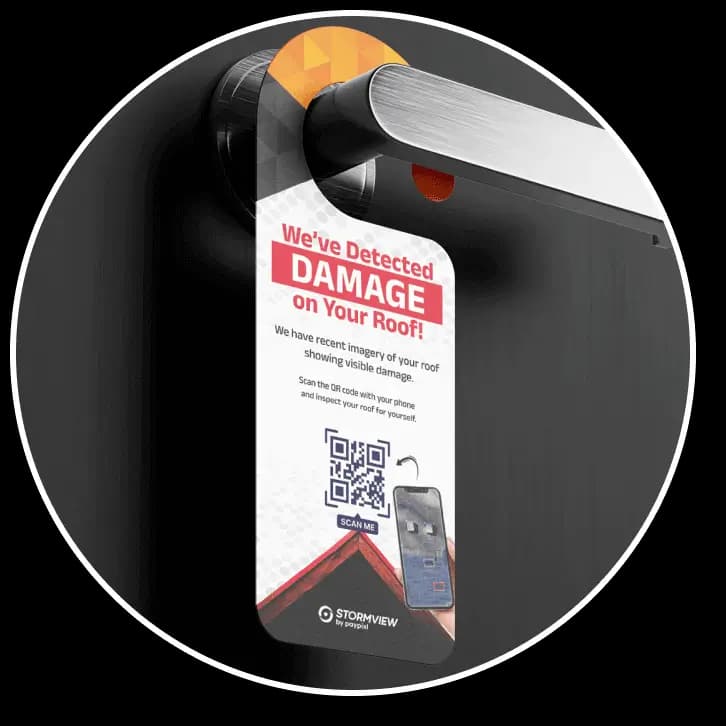 QR code-enabled door hangers.